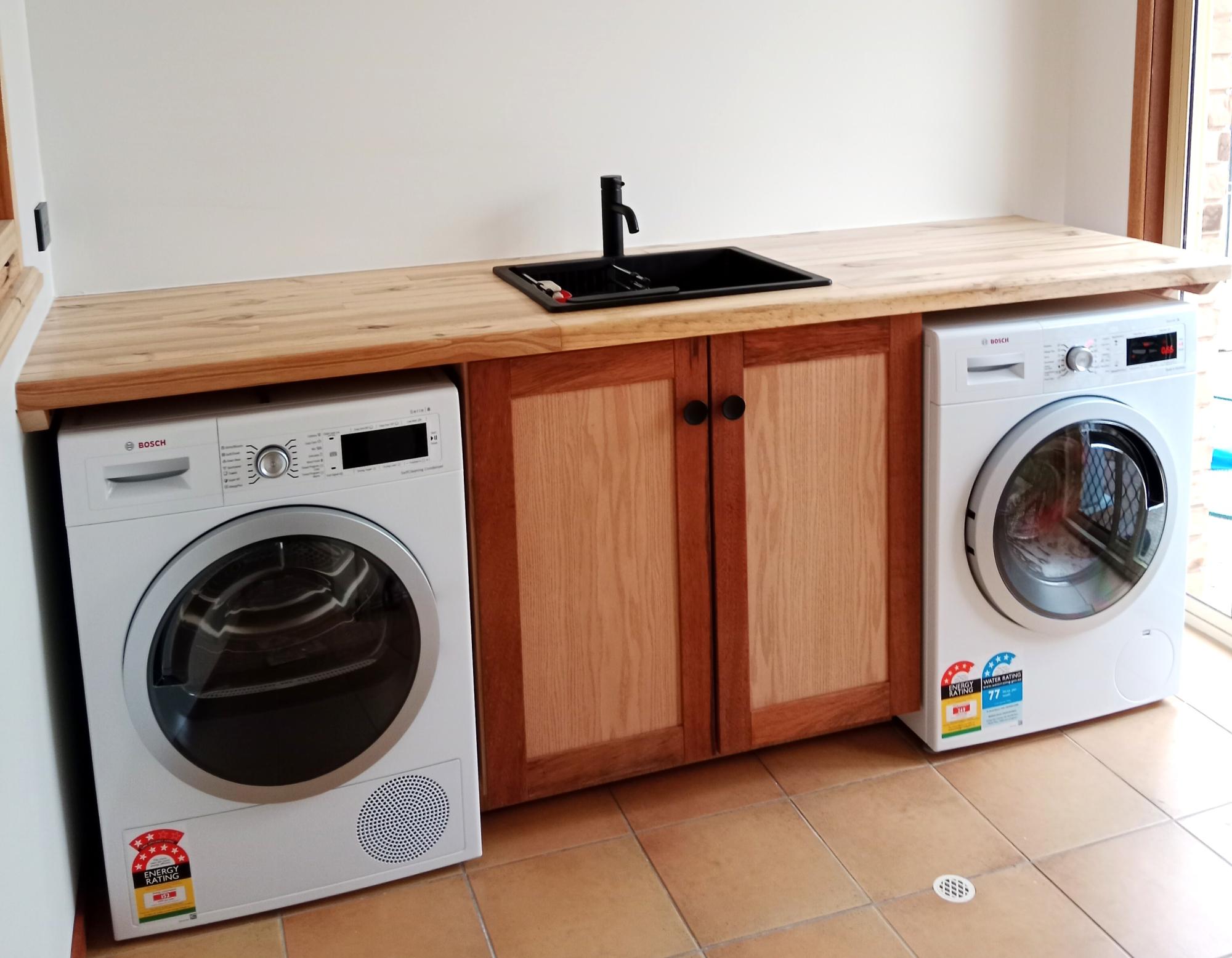 Diy laundry sink cabinet